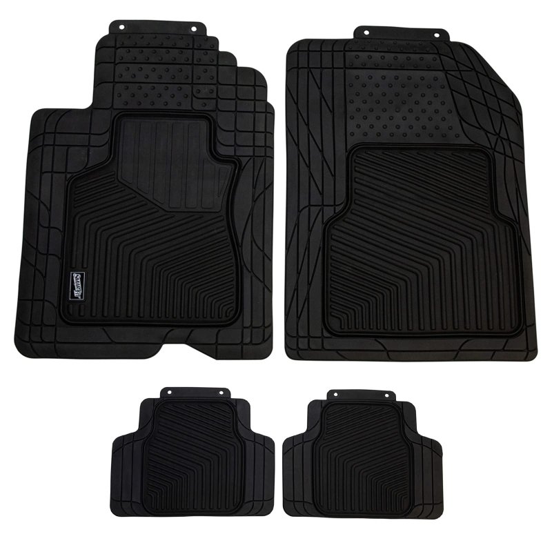 Black Rubber Floor Mat Set Of 4