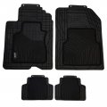 Black Rubber Floor Mat Set Of 4