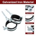 10 Pcs Adjustable Pipe Bracket Clamp 1-1 4 32mm Wall Ceiling Mount Split Ring Hanger Galvanized Iron Strap Support With Screw