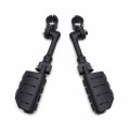 Xkh Group Motorcycle Black Long Angled Adjustable Dually Highway P-clamps Large Footpeg Footrest For V-star Roadstar Suzuki