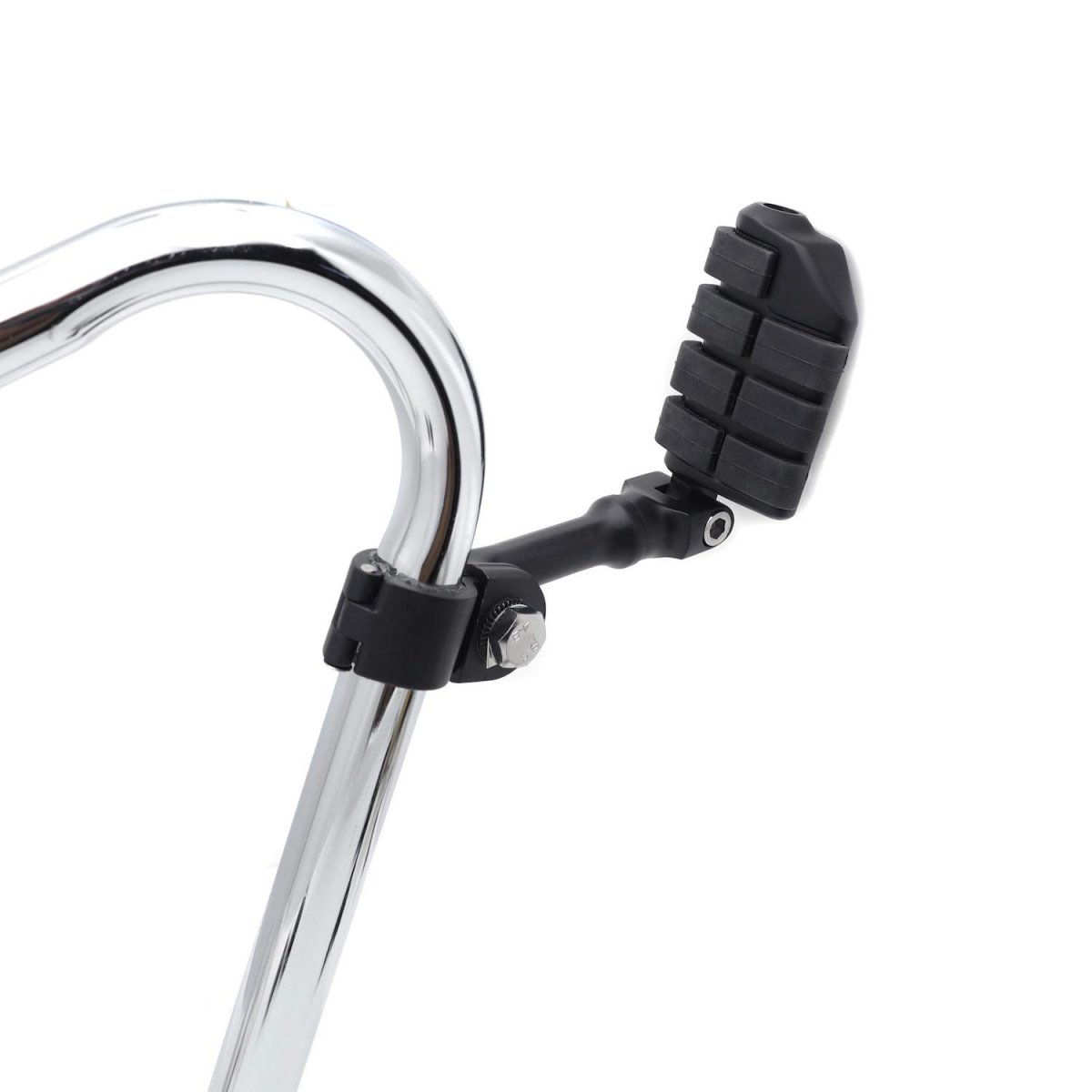 Xkh Group Motorcycle Black Long Angled Adjustable Dually Highway P-clamps Large Footpeg Footrest For V-star Roadstar Suzuki