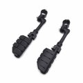 Xkh Group Motorcycle Black Long Angled Adjustable Dually Highway P-clamps Large Footpeg Footrest For V-star Roadstar Suzuki