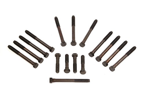941g Cylinder Head Bolt Set For Big Block Chevys Grade 8 Alloy Steel Hex Fasteners Black Oxide Coated 16 Piece Kit