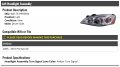 Left Driver Side Headlight Assembly Compatible With 2005-2010 Pontiac G6