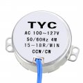 Uxcell Synchronous Motor Ac 100-127v 15-18rpm 50-60hz Ccw Cw 4w Reduction Gear