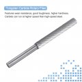 Uxcell Tungsten Carbide Rotary Files 1 6 4mm Shank 5 5mm Cutting Dia Single Cut Cylinder Grinding Cutter Tools For Wood Soft