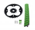 Fits Honda Trx250r 250r 520-92 Green O Ring Chain Sprocket Black 12 36