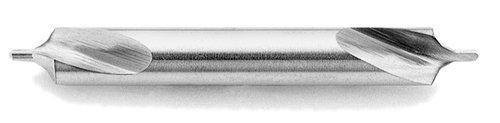 0 80mm Hss Combined Drill And Countersink Single End 60 Degrees Included Angle Right Hand High Speed Steel 2 Pieces