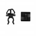 30pcs Black Plastic Rivets Engine Lid Prop Rod Clip Support Clamp Holder 15mm 