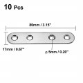 Uxcell Repair Plate 80mmx17mm Flat Fixing Mending Corner Brace Bracket Connector Pack Of 10