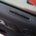 Abs Door Vent Decoration Circle Car Side Air Conditioner Outer Frame Cover For Ford Mustang 2015 2016 Carbon Fiber Grain