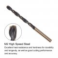 Uxcell 12pcs Jobber Drill Bits 4mm 0 157 Black Nitride Gold Titanium Coated M2 High Speed Steel Hss Twist For Stainless