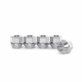 20pcs Silver Open End Lug Nuts Metric 14x1 5 Thread Size 0 83 Length Cone Conical Taper Acorn Seat 19mm 3 4 Hex Head Compatible