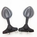 Httmt Mt330- Raindrop Shape Carbon Mirror Compatible With Kawasaki Ninja 500 Zx6r Zx7r Zx9r Zx 10r 12r 14r 636 Ducati Monster