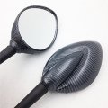 Httmt Mt330- Raindrop Shape Carbon Mirror Compatible With Kawasaki Ninja 500 Zx6r Zx7r Zx9r Zx 10r 12r 14r 636 Ducati Monster