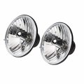 Rampage Products Universal Clear Halogen Headlight Conversion Kit With Round H4 55 60w Bulbs  