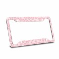 Pink Leopard Print License Plate Frame Cheetah Covers Wildlife Holder Aluminum Cute Design For Valentine S Day Gifts
