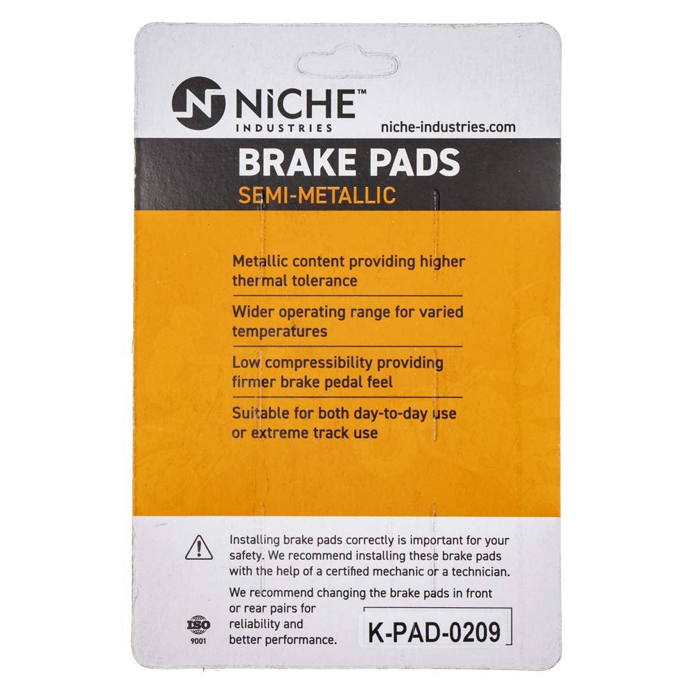 Niche Brake Pad Set For Suzuki Rm85 Rm100 Rm85l 59301-03820 Front Semi-metallic 2 Pack