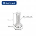Uxcell 304 Stainless Steel Machine Screws 10pcs M10x30mm Slotted Drive Pan Head Screw Bolts