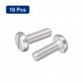 Uxcell 304 Stainless Steel Machine Screws 10pcs M10x30mm Slotted Drive Pan Head Screw Bolts