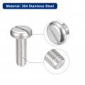 Uxcell 304 Stainless Steel Machine Screws 10pcs M10x30mm Slotted Drive Pan Head Screw Bolts