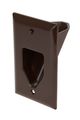 Datacomm Electronics 45-0001-br 1-gang Recessed Low Voltage Cable Plate Brown