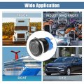 X Autohaux 22mm Interior Momentary Push Button Switch Metal Round Start Spst 1no Ac 12-24v For Car White Light