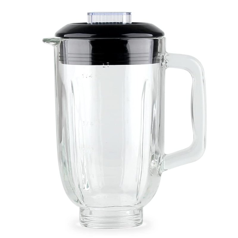 Veterger Replacement Parts 5-cups Glass Jar With Lid For Black Decker 10-speed Blender Bl2010bpa Bl2010bp Bl2020s Bl-2020