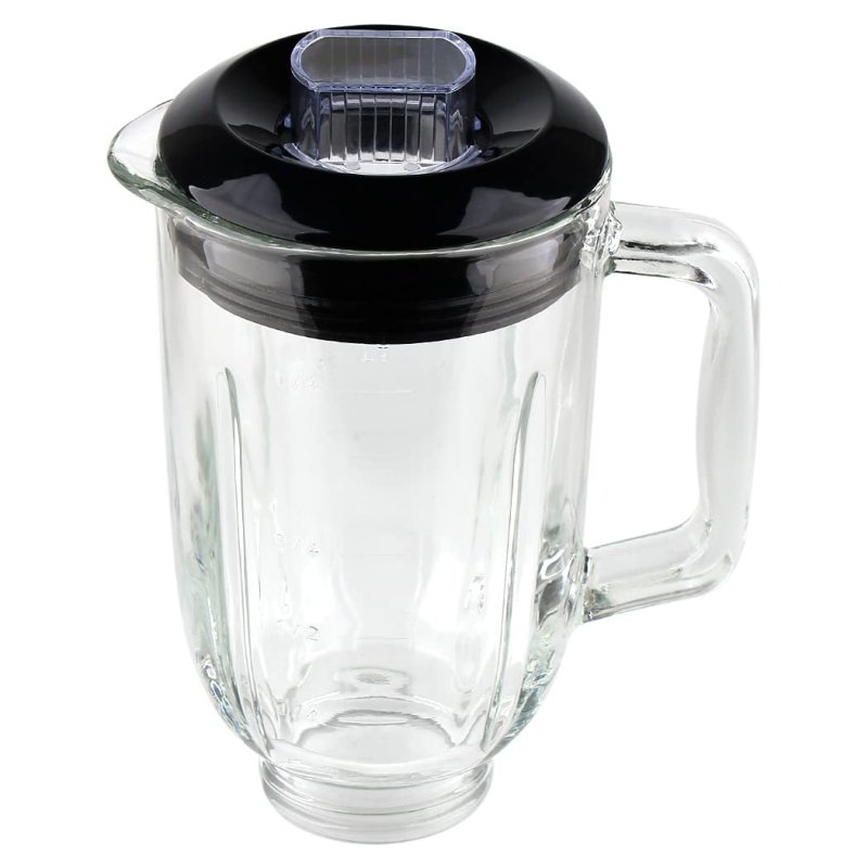 Veterger Replacement Parts 5-cups Glass Jar With Lid For Black Decker 10-speed Blender Bl2010bpa Bl2010bp Bl2020s Bl-2020