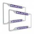 Northwestern University Metal License Plate Frame Mascot 2 Pack Officially Licensed Zinc Alloy Universal Fit 12 25 In X 6 