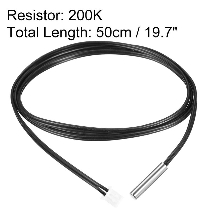 200k Ntc Thermistor Probe 19 7 Inch Stainless Steel Sensitive Temperature Temp Sensor For Air Conditioner
