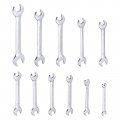Uxcell Double Open-end Wrench Set 5 5-24mm Metric Cr-v Steel With Rolling Pouch 12-piece