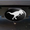 Dinosaur Tyrannosaurus Rex Black White Oval Tow Trailer Hitch Cover Plug Insert