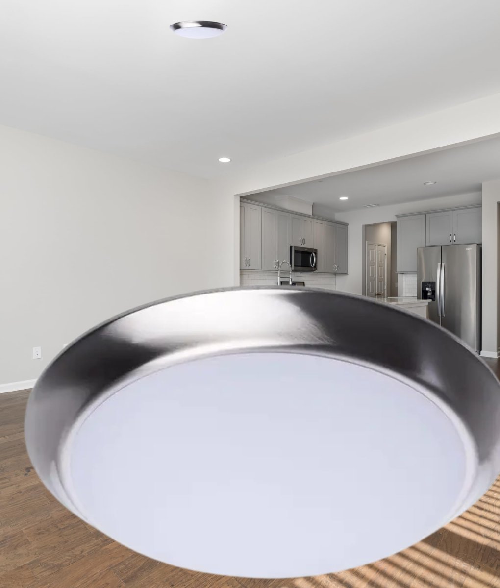 62-1812r1 10 In Integrated Led Disk Light Cct Selectable 2700k To 5000k 1000 Lumens 12w Triac Dimmable 90 Cri Brushed Nickel