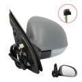 Ocpty Driver Side View Mirror Compatible With 2005-2010 V W For Jetta 5 Primed Power Heated Signal Puddle Lamp Manual Folding