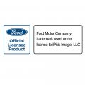 Ipick Image Compatible With Ford Svt Rectangular Brown Leatherette Key Chain