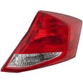 Passenger Side Tail Light With Bulbs Halogen Clear And Red Lens Coupe Fits 2011-2012 Honda Accord 2-door 