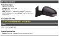 Left Driver Side Power Mirror Paint To Match With Turn Signal Without Heated Glass For 2012-2019 Toyota Prius C
