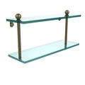 Allied Brass Pr-2 16-abr 16 By 5-inch Double Glass Shelf 