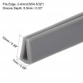 Uxcell Edge Trim Seal Extrusion Silicone Gray U Channel Protector Sheet Fits 5 64-5 32inch 5m 16 4ft Length