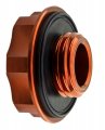Vms Racing Orange Oil Cap With Powered By K20z3 Emblem In Cnc Machined Billet Aluminum Compatible Honda Civic Si Acura Csx Type