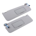 Driver And Passenger Side Sun Visor Gray With Mirror Light Replacement For Honda Pilot 2017-2021 Ridgeline 2018-2020 