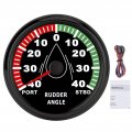 Rudder Angle Gauge Indicator 85mm Boat Meter Ip67 Waterproof Multia Color Backlit 9a 32v Direction Adjustable Black Frame On