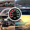 Rudder Angle Gauge Indicator 85mm Boat Meter Ip67 Waterproof Multia Color Backlit 9a 32v Direction Adjustable Black Frame On
