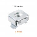 Uxcell 20 Pack M8 Cage Nut Carbon Steel Zinc Plated For Server Shelf Cabinet