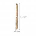 Uxcell 6x70mm Hanger Bolts 80pcs Double Ended Self-tapping Thread Wood To Dowel Screws For Connecting