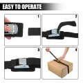 X Autohaux 2 Pcs Tie Down Straps 400kg Load Capacity Lashing Strap 3 1 Adjustable Zinc Alloy Cam Buckle Cinch For Cargo Trucks