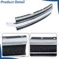 Black With Chrome Molding Trim Front Bumper Grille Upper Replacement For Flex 2013-2019