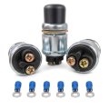 3 Pcs 12v 50a Momentary Push Button Switch Waterproof Engine Starter Marine Horn For Auto Motor Heavy Duty Spst With Neoprene 