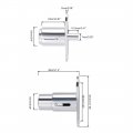 Uxcell Drawer Desk Wardrobe Cabinet Push Plunger Lock 3 4 Cylinder Diameter 7 8 Length Zinc Alloy Chrome Finish Keyed Alike